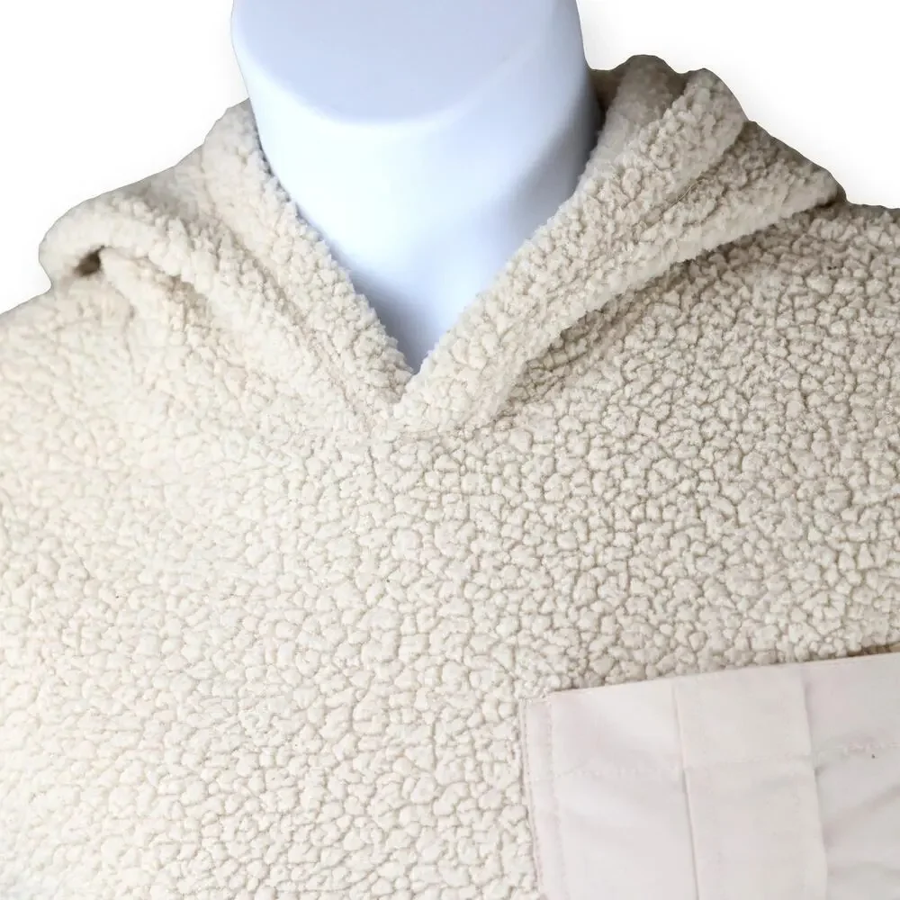 Old Navy Boys Cream Sherpa Fleece Hoodie XL